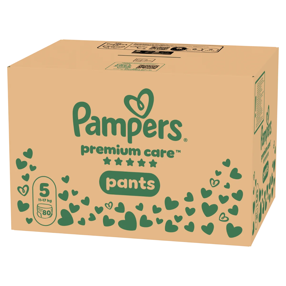 Scutece-chilotel Premium Care Pants XXL Box Marimea 5 pentru 11-17 kg, 80 bucati, Pampers