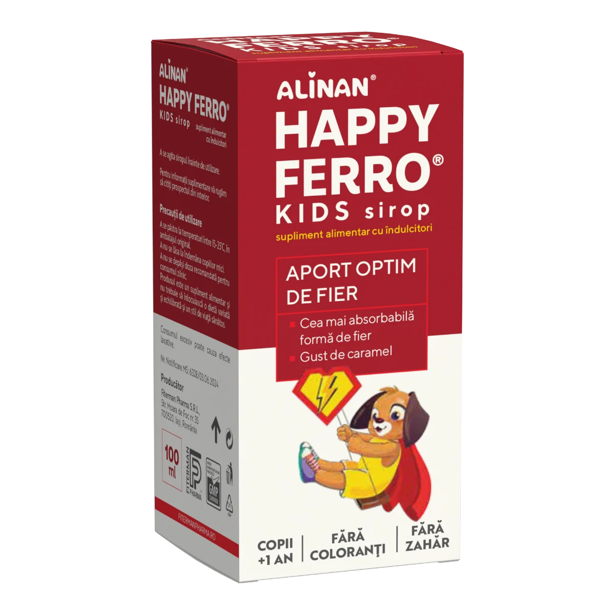 Alinan Sirop Happy Ferro, 100ml, Fiterman