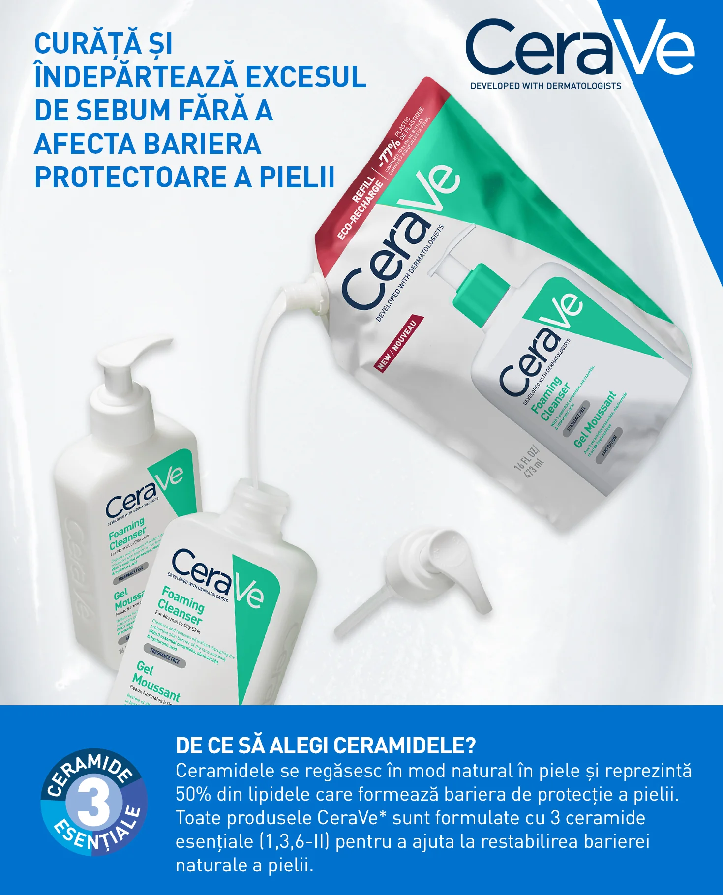 Curata si indeparteaza excesul de sebum