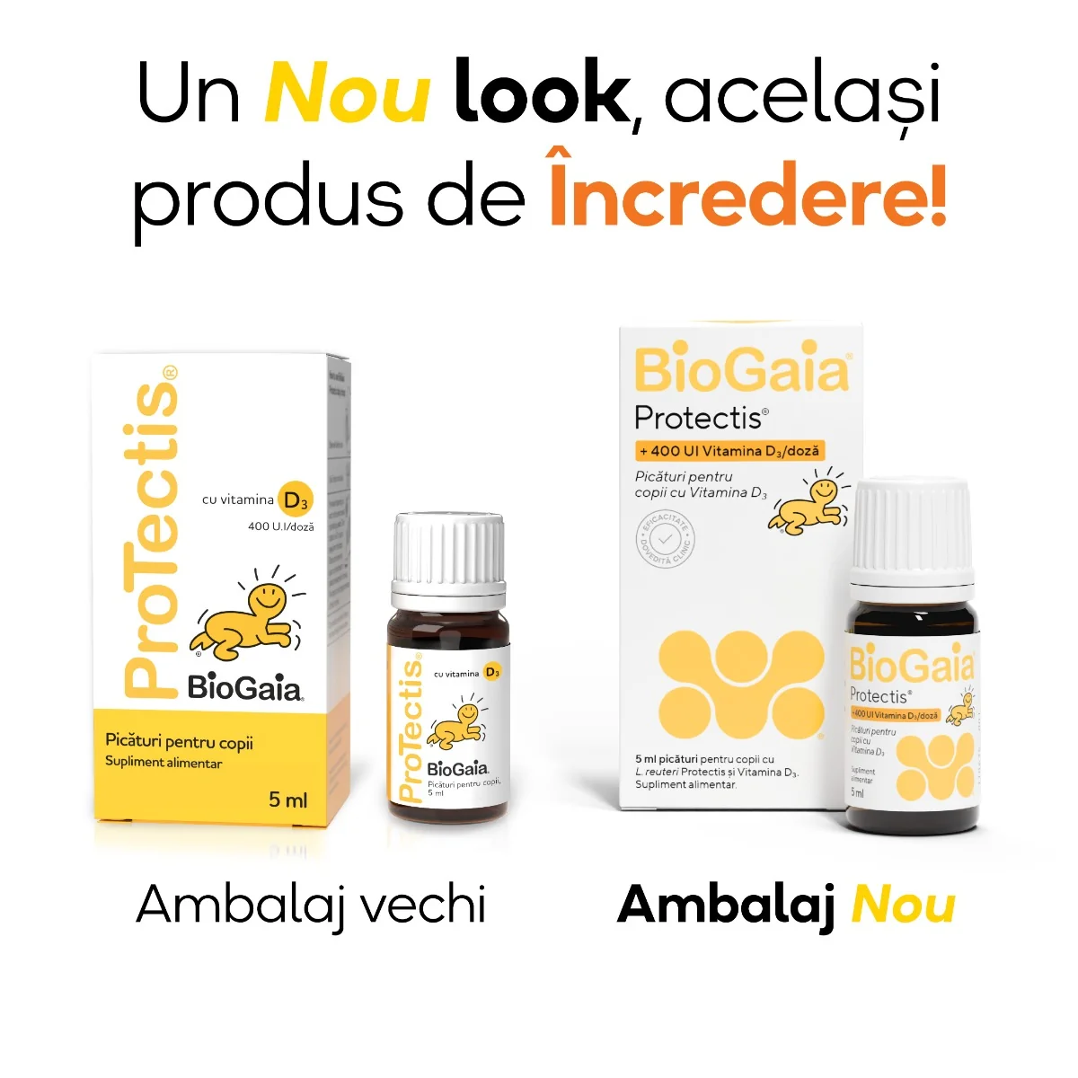 Picaturi pentru copii Protectis cu Vitamina D3, 5ml, BioGaia