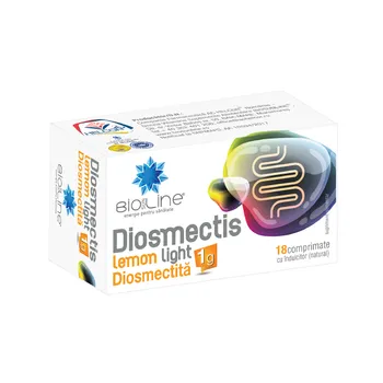 Diosmectis Lemon Light, 18 comprimate, BioSunLine 