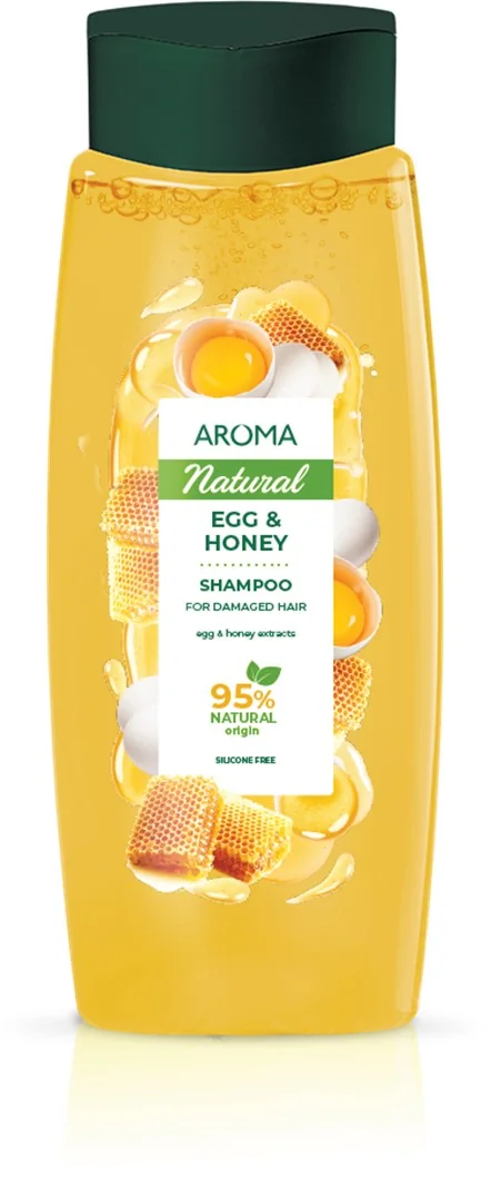 Sampon pentru par deteriorat cu ou si miere Natural, 400ml, Aroma