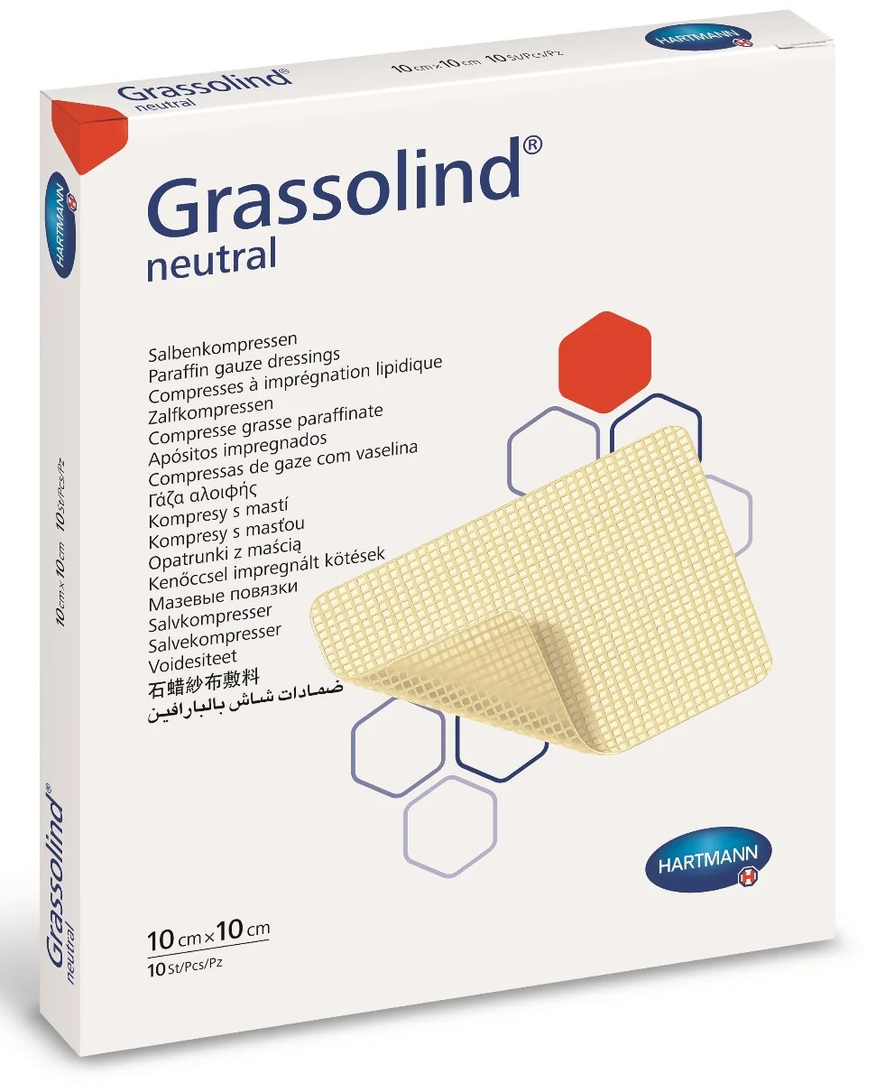 Comprese sterile, 7.5 x 10cm, 10 bucati, Grassolind