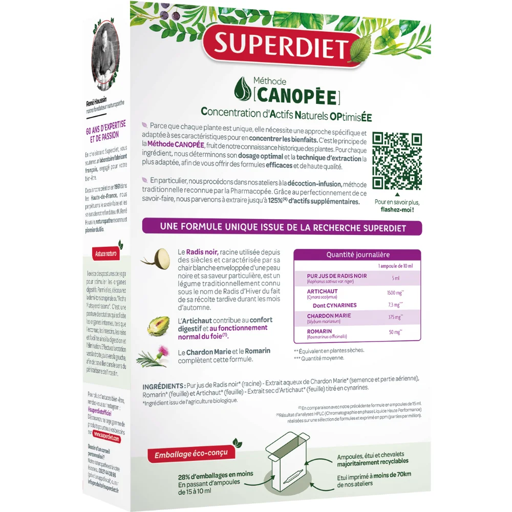 4 Plante pentru sanatatea ficatului Bio, 10ml x 20 fiole, Superdiet