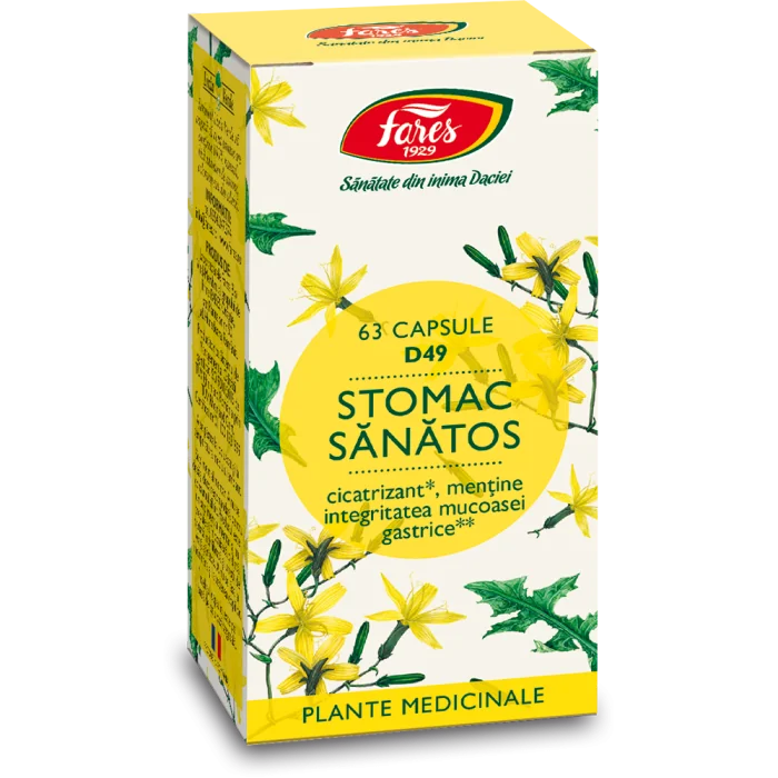 Stomac sanatos D49, 63 capsule, Fares