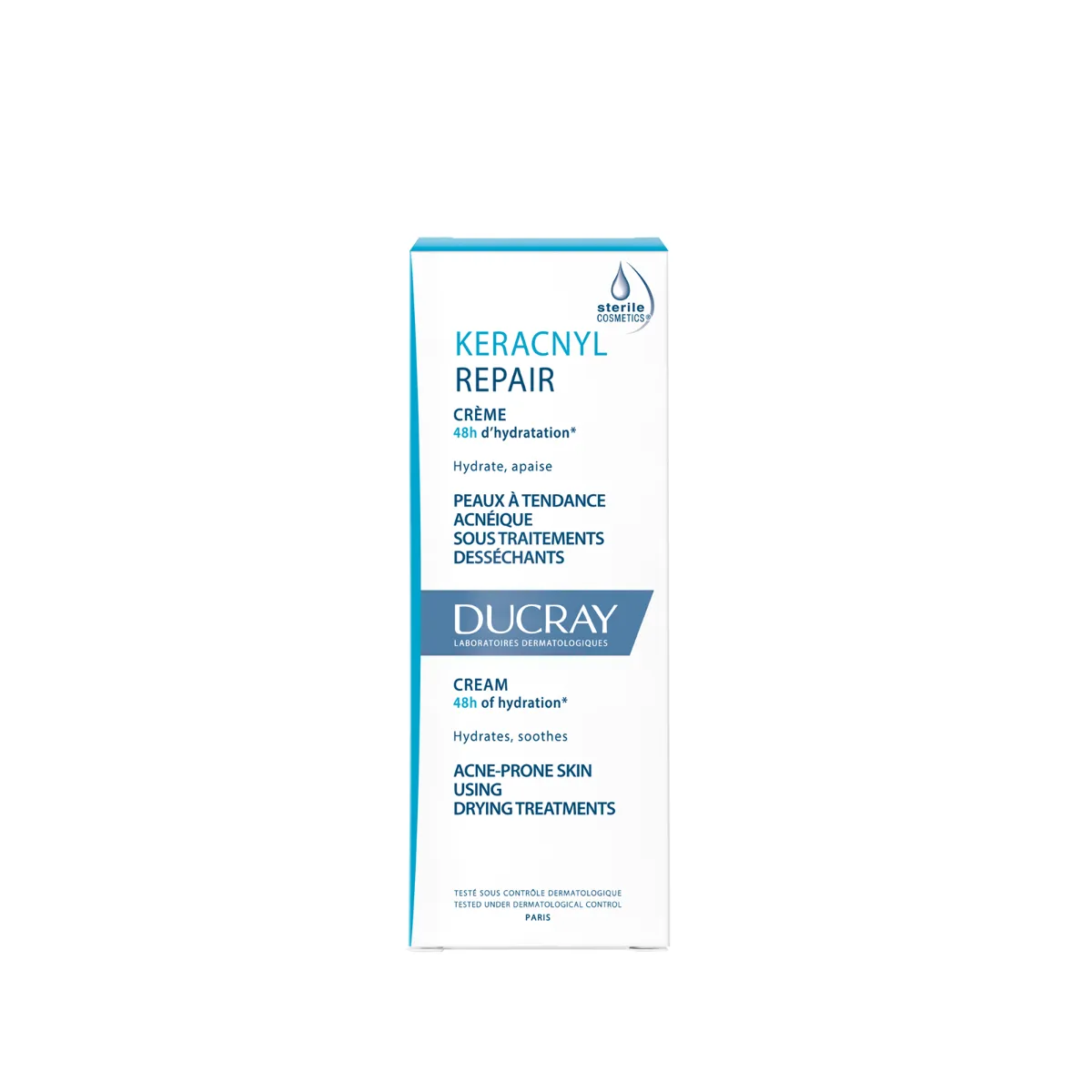 Crema hidratanta anti-imperfectiuni pentru tenul acneic Keracnyl Repair, 50ml, Ducray 