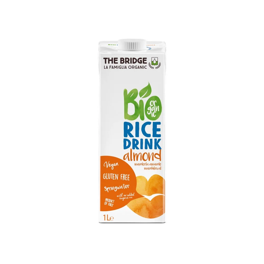 Bautura vegetala din orez cu migdale Bio, 1000ml, The Bridge