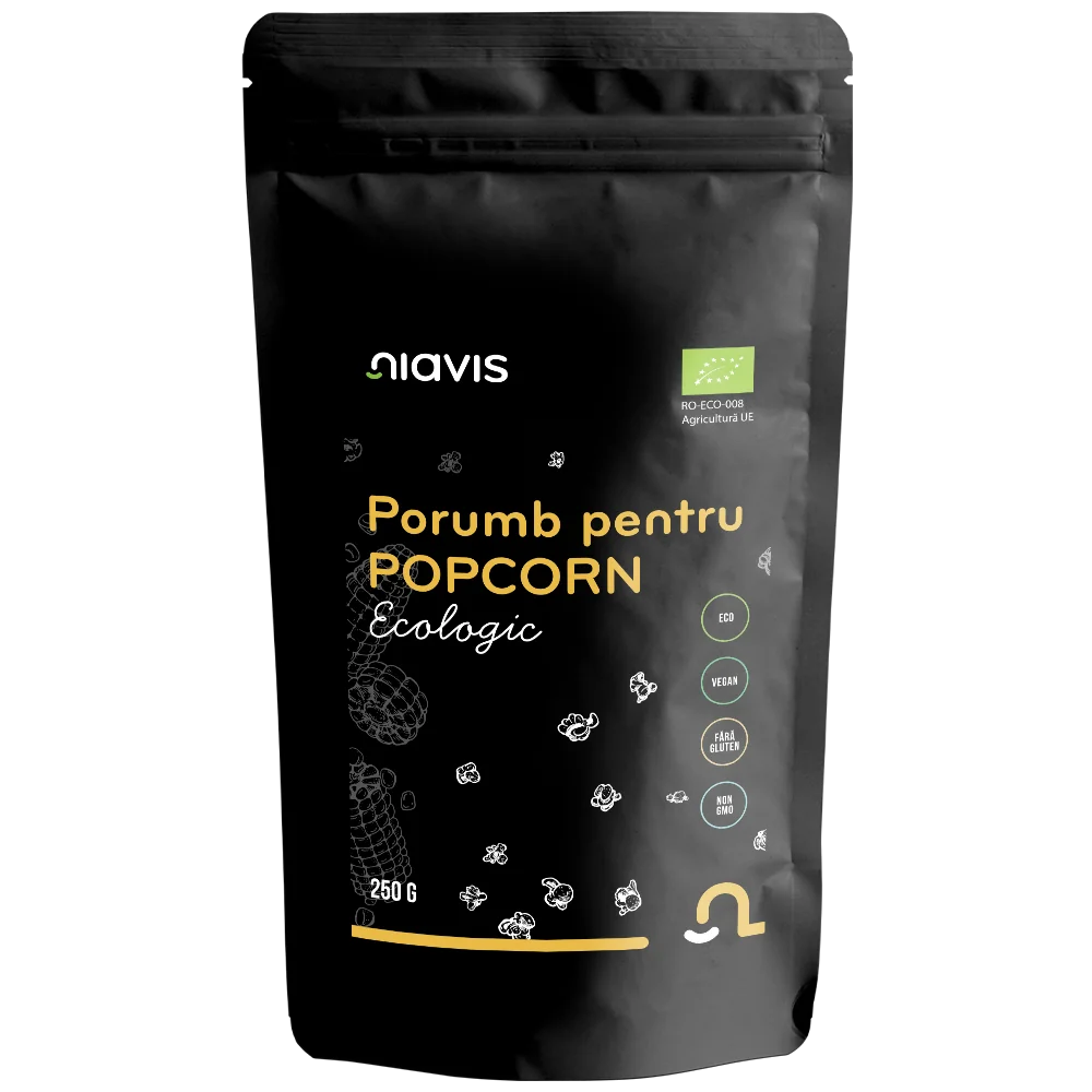 Porumb ecologic pentru popcorn, 250g, Niavis
