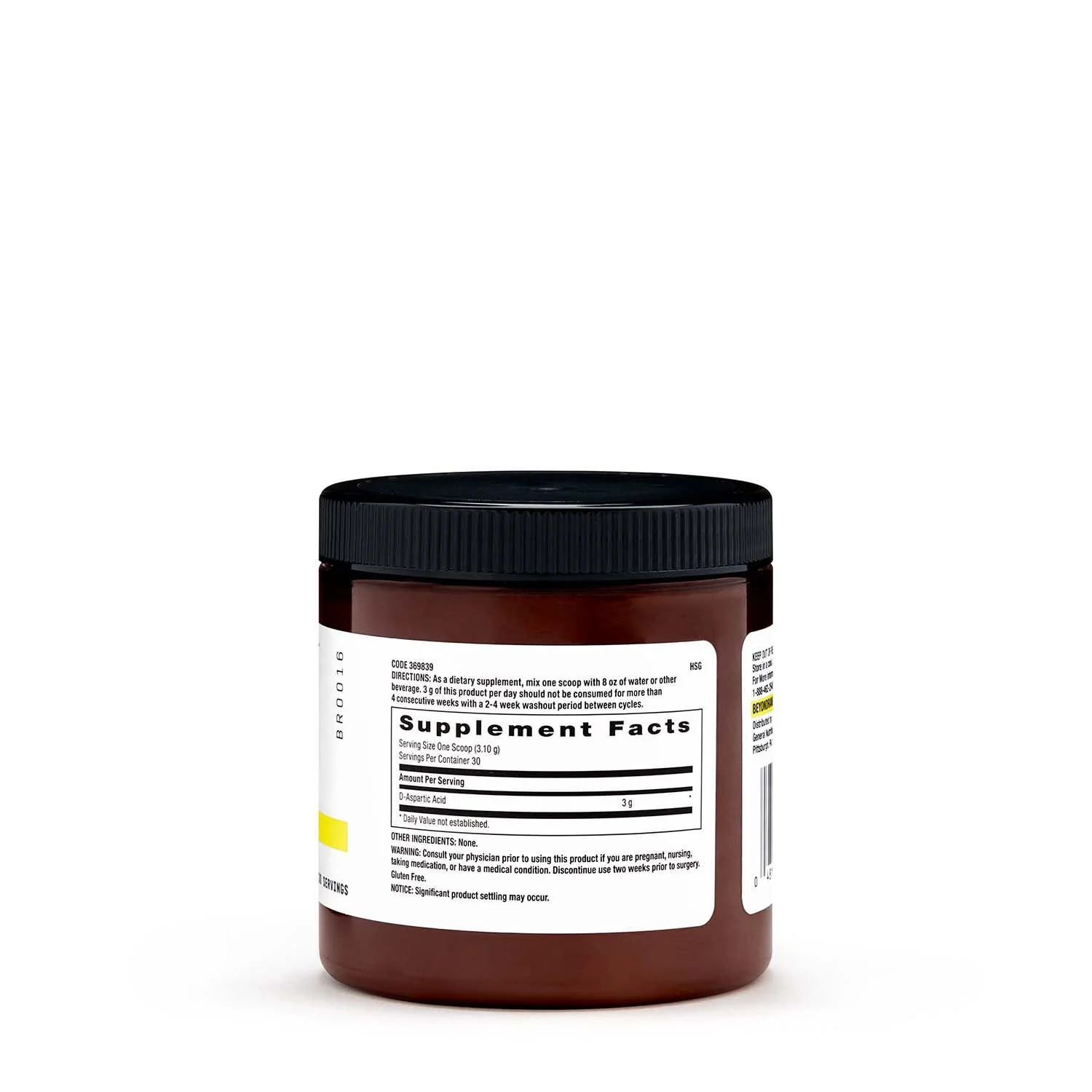 D-aspartic Acid, 93g, Beyond Raw