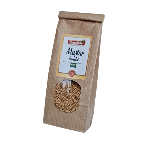 Mustar alb boabe, 150g, AdNatura