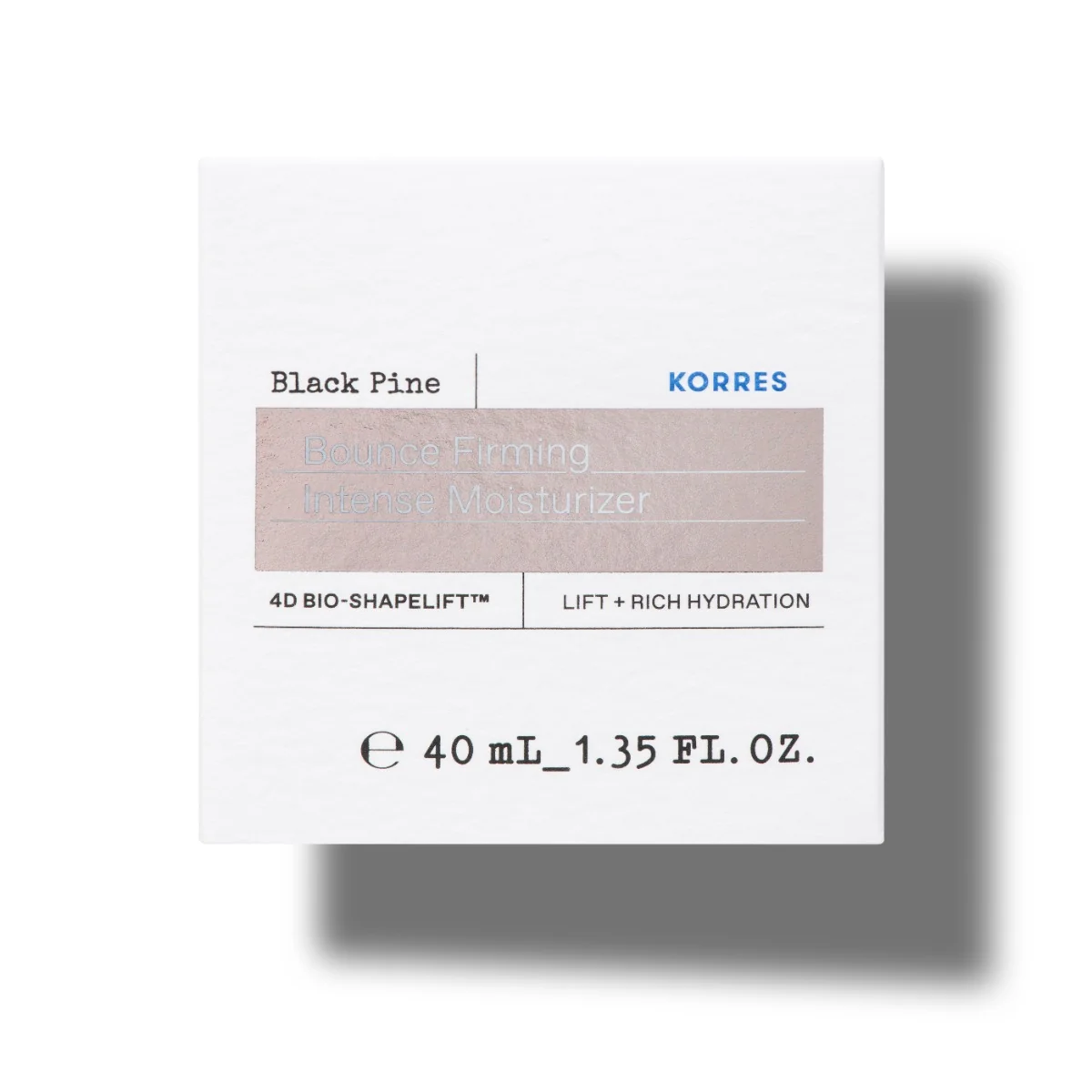 Crema de zi pentru ten uscat Black Pine, 40ml, Korres