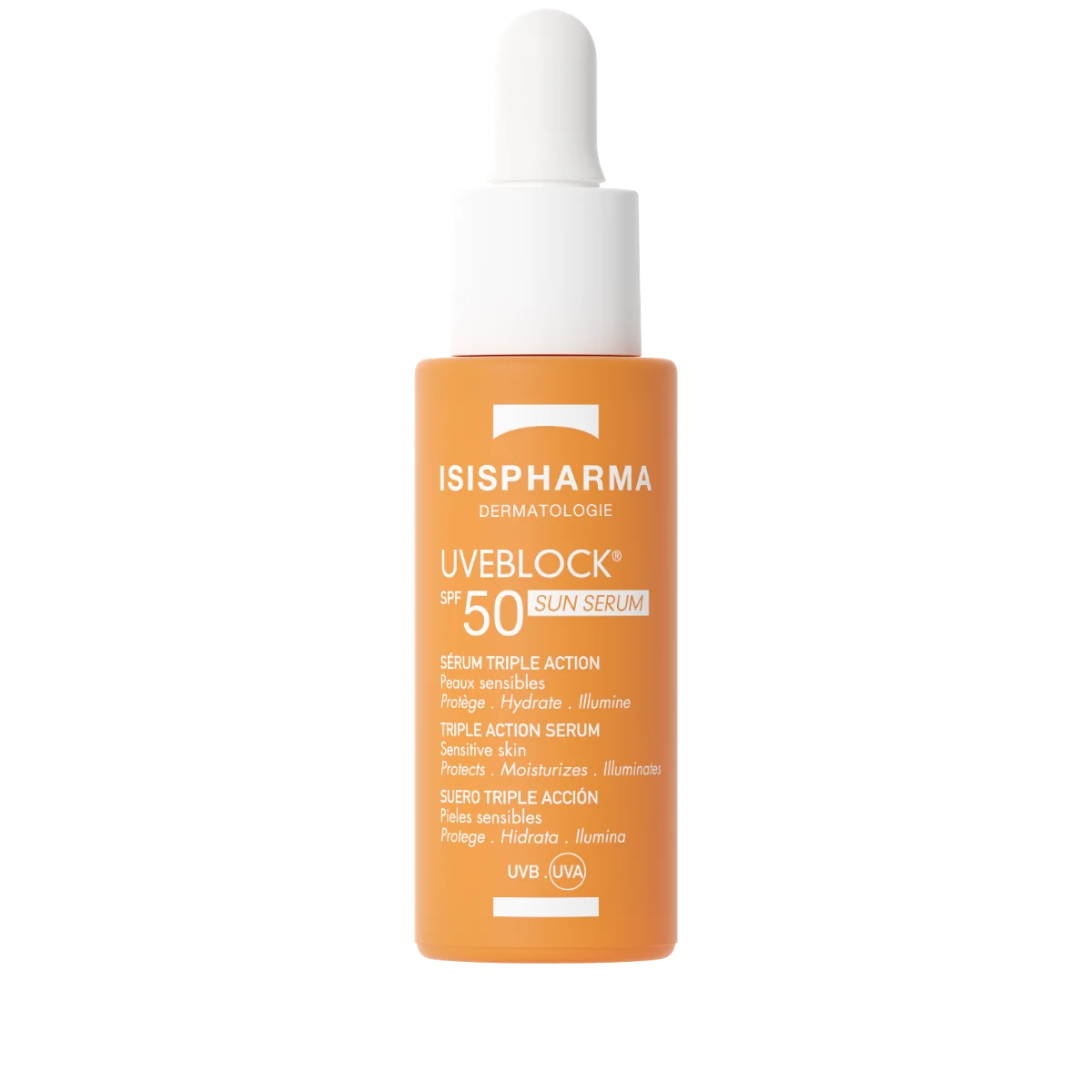 Ser de fata cu tripla actiune UVEBLOCK SPF50+, 28ml, Isis Pharma