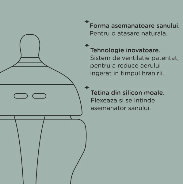 Set biberoane Advanced Anti-colici cu autosterilizare din PP pentru 0 luni + Natural Start, 2 x 260ml, Tommee Tippee