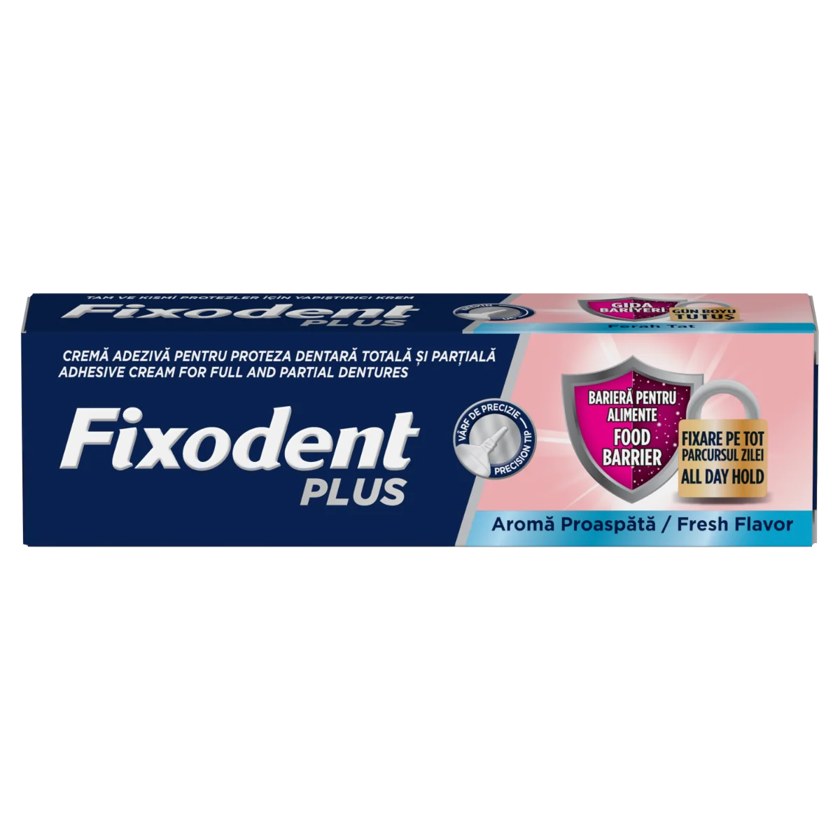 Adeziv pentru proteza Plus Food Barrier Fresh, 40g, Fixodent