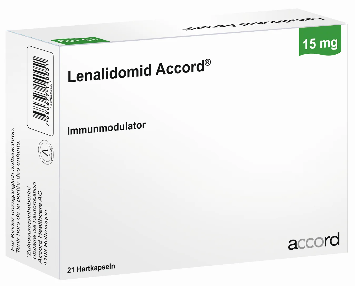Lenalidomide 15mg, 21 capsule, Accord Healthcare