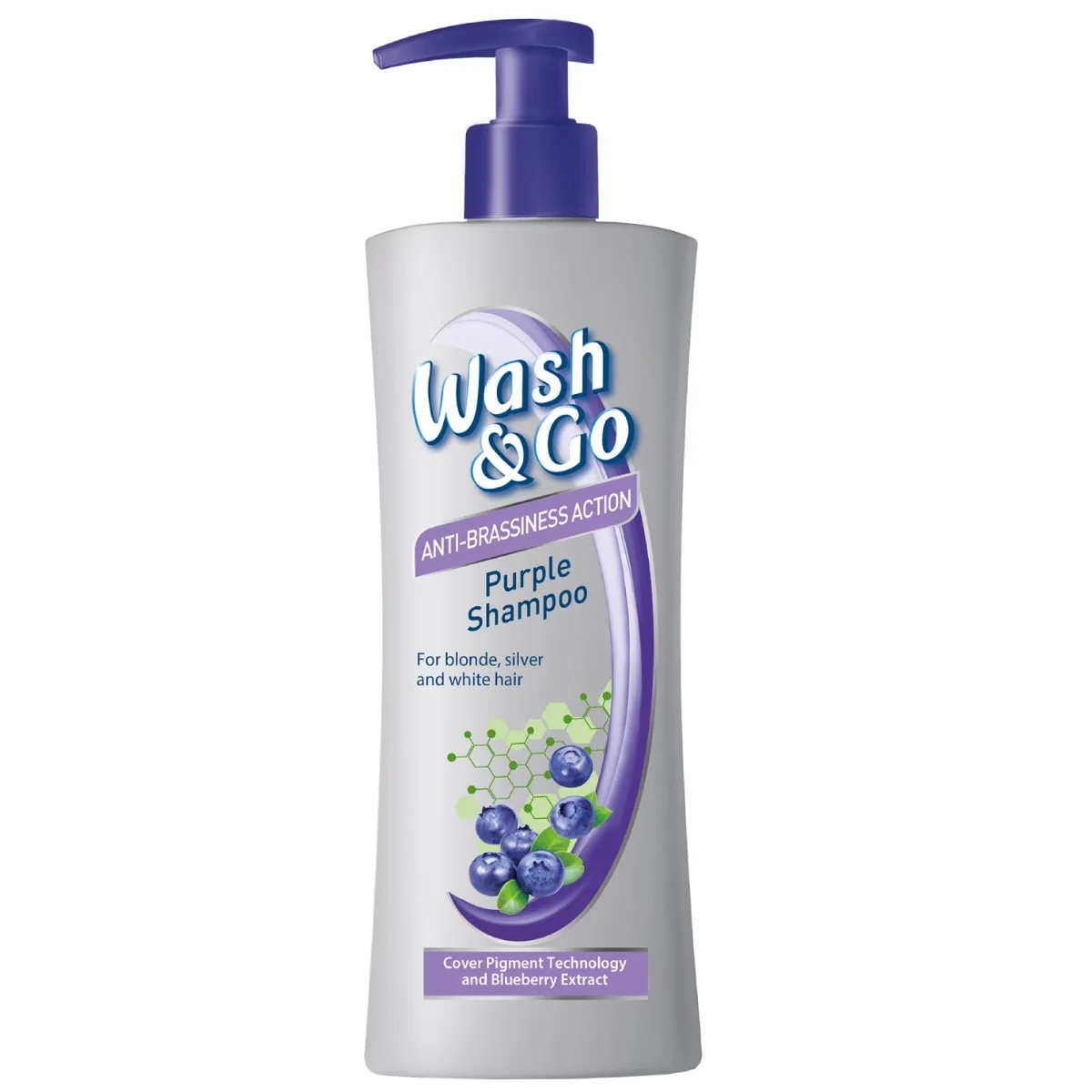 Sampon pentru par blond si argintiu, 250ml, Wash&Go