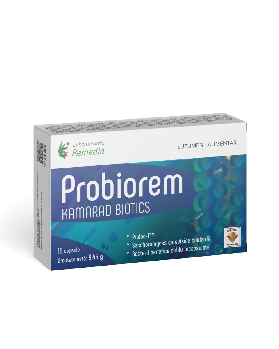 Probiorem Kamarad Biotics, 15 capsule, Laboratoarele Remedia