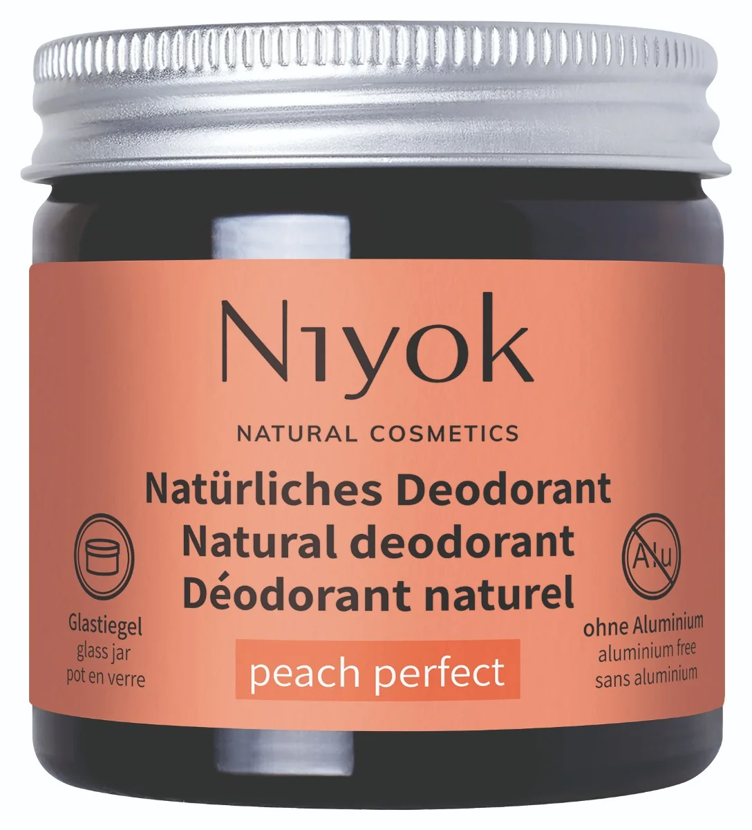 Deodorant crema 100% natural cu aroma de piersica, 40ml, Niyok