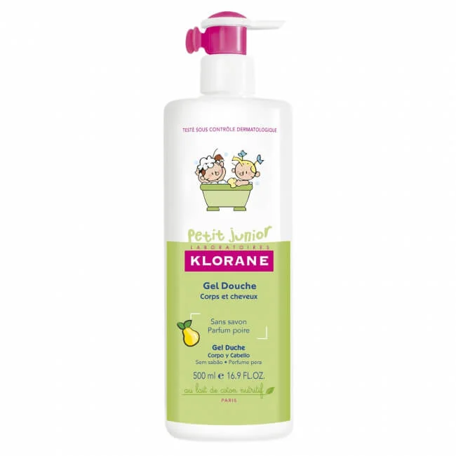 Gel pentru corp si par aroma pere, 500 ml, Klorane Junior