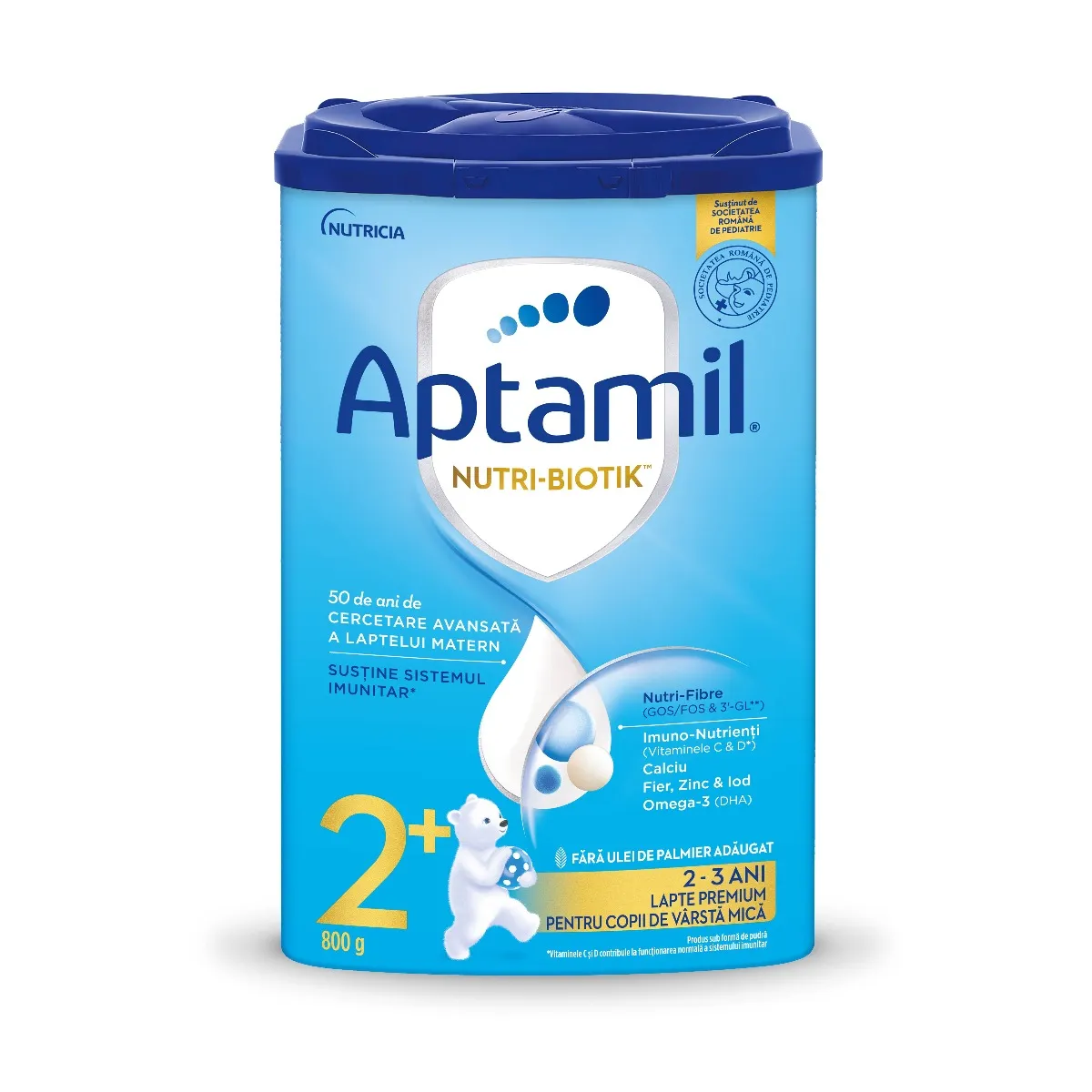 Lapte praf Aptamil NUTRI-BIOTIK 2+ pentru 2-3 ani, 800g, Nutricia 