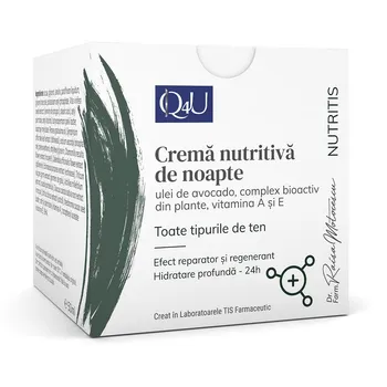 Crema nutritiva de noapte Q4U, 50ml, Tis Farmaceutic 