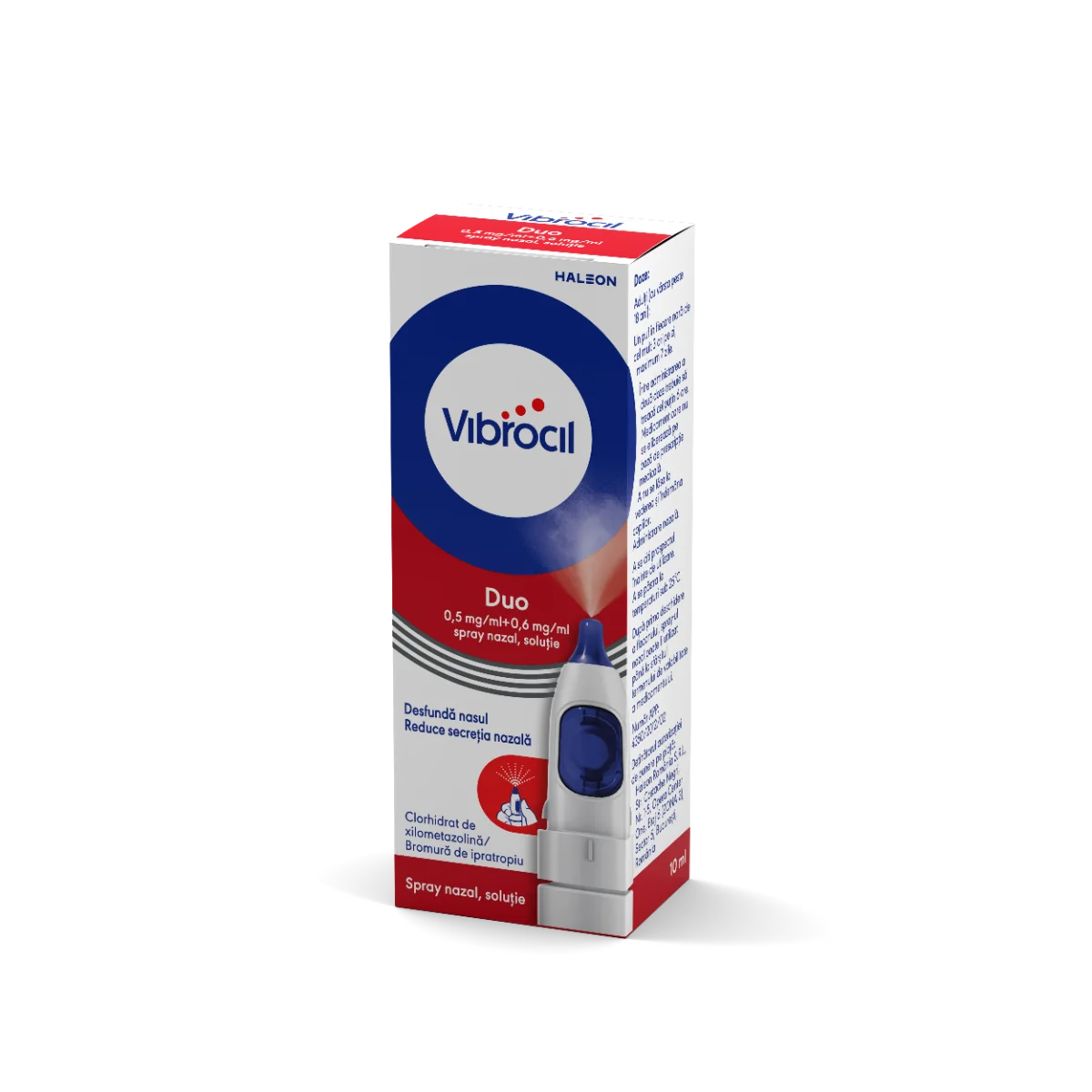 Vibrocil Duo spray nazal solutie 0.5 mg/ml + 0.6 mg/ml, 10ml, Haleon 