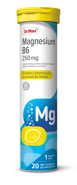 Dr. Max Magnesium B6 250mg, 20 comprimate efervescente