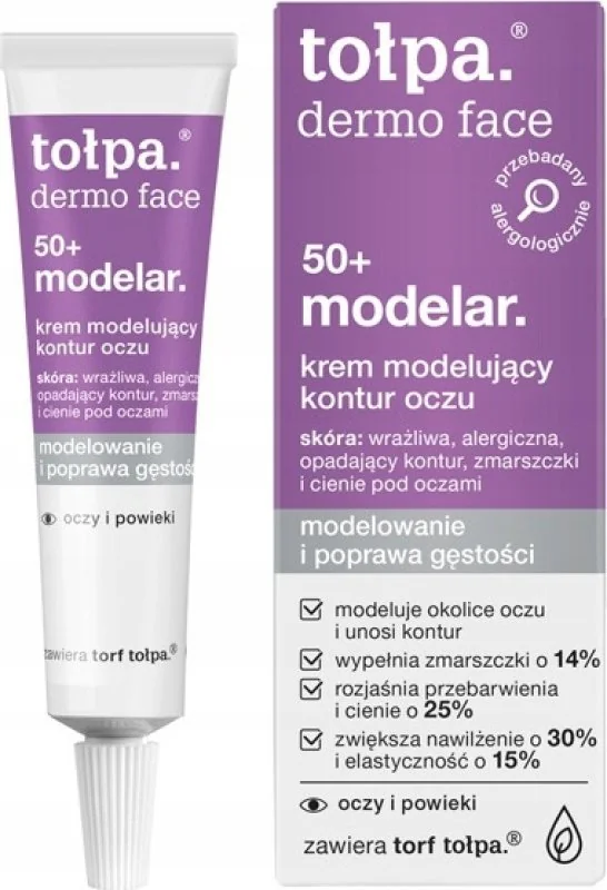 Crema pentru conturul ochilor anti-aging Dermo Face 50+ Modelar, 10ml, Tolpa