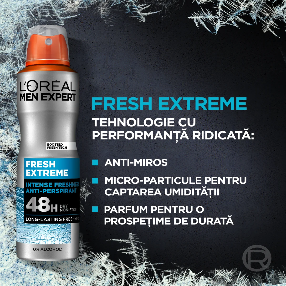 Antiperspirant spray Fresh Extreme, 150ml, L'oreal Men Expert