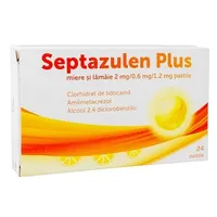 Septazulen Plus miere si lamaie 2 mg/0.6 mg/1.2 mg, 24 pastile, Lozy's Pharmaceuticals