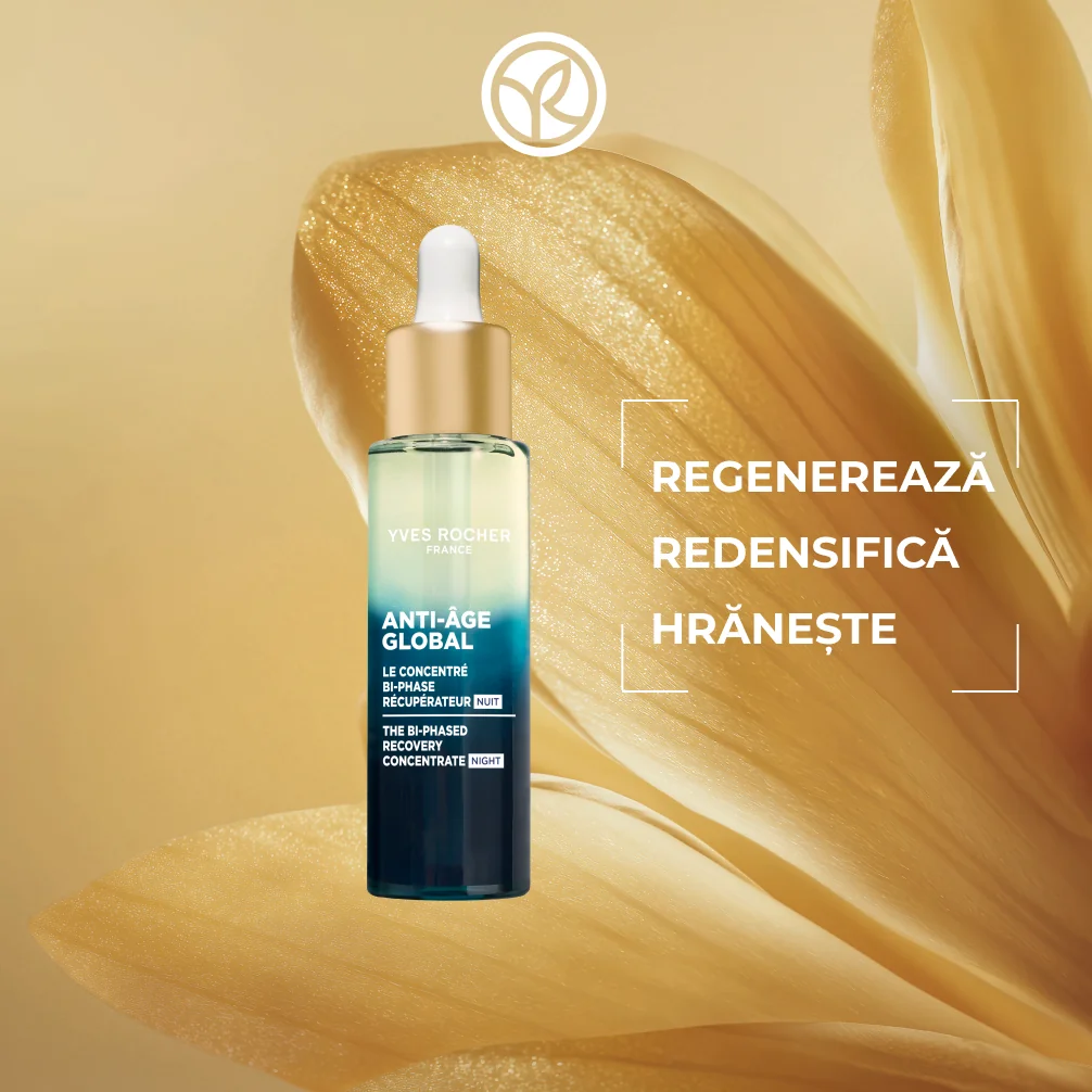 Concentrat bifazic reparator de noapte, 30ml, Yves Rocher
