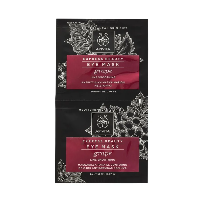 Apivita Express Masca cu struguri pentru ochi, 2 x 2ml