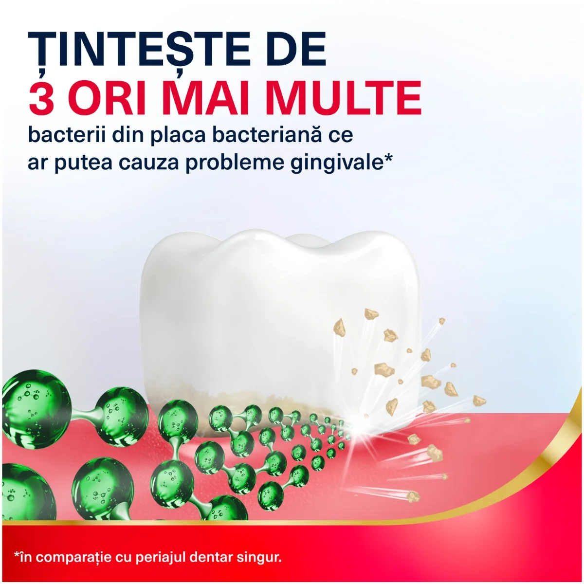Apa de gura fara alcool Active Gum Health Herbal Mint, 500ml, Parodontax