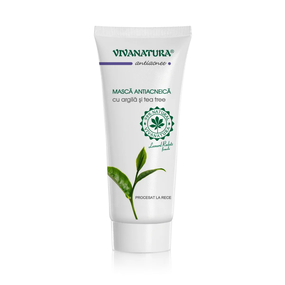 Masca antiacneica cu argila si tea tree, 75ml, VivaNatura