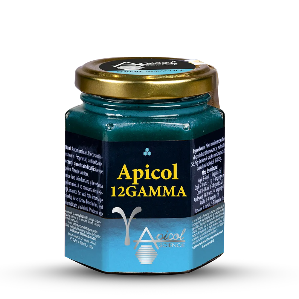 Apicol 12 Gamma miere albastra, 200ml, Apicol Science