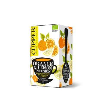 Ceai infuzie de portocala si lamaie, 20 plicuri, Cupper