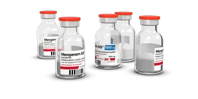 Meropenem pulbere pentru solutie injectabila/perfuzabila 1000mg, 10 fiole, Antibiotice