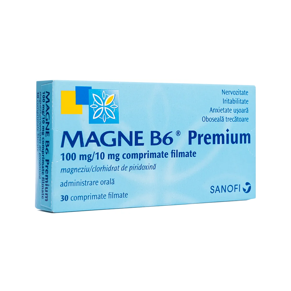 Magne B6 Premium 100mg / 10mg, 30 comprimate, Sanofi