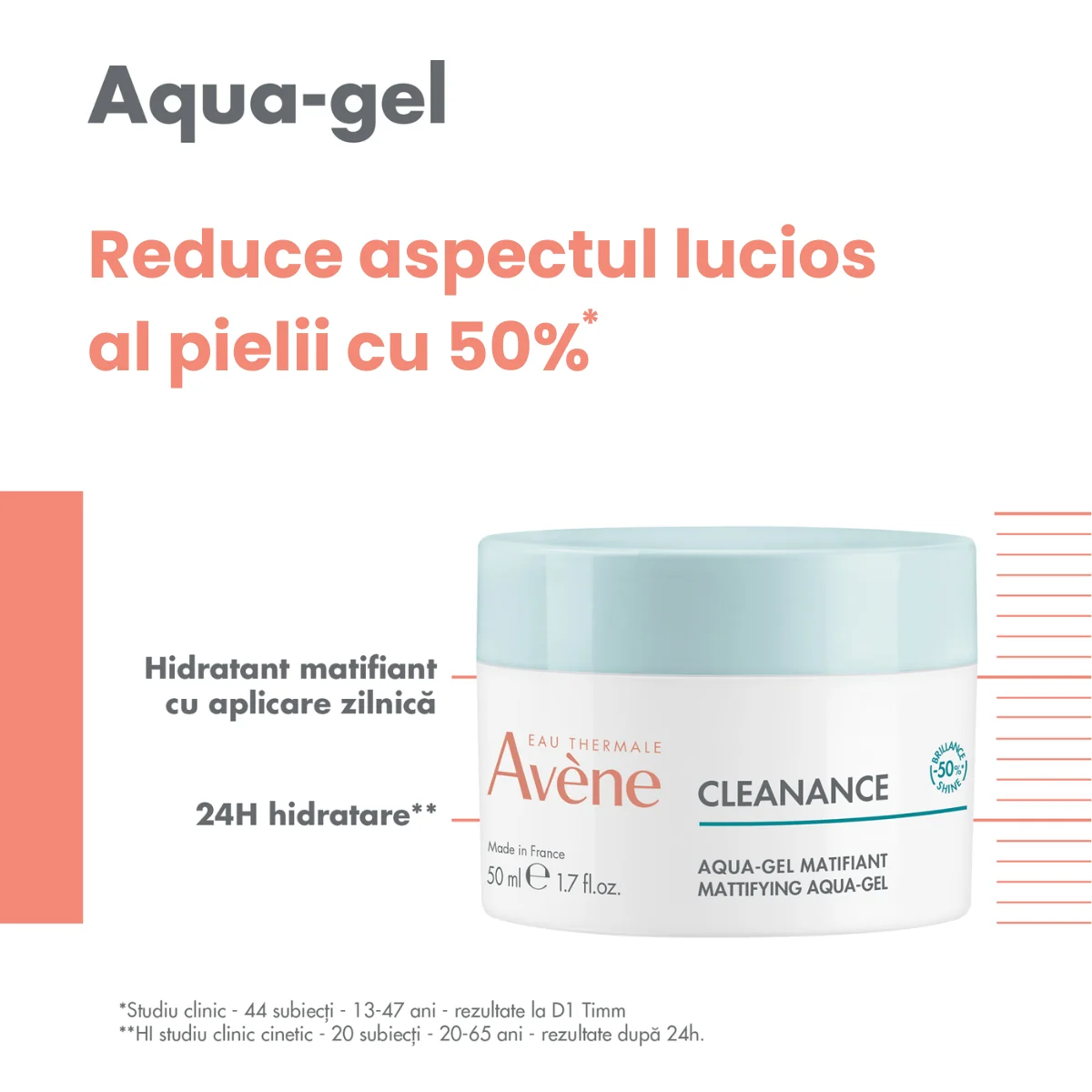 Aqua-gel matifiant Cleanance, 50ml, Avene