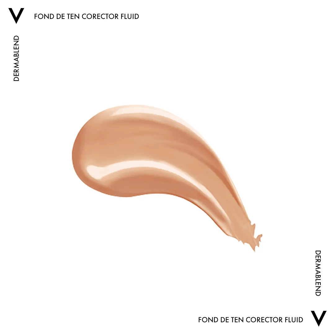 Fond de ten corector fluid rezistenta 16h SPF 28 ten normal sau uscat Dermablend 25, 30ml, Vichy