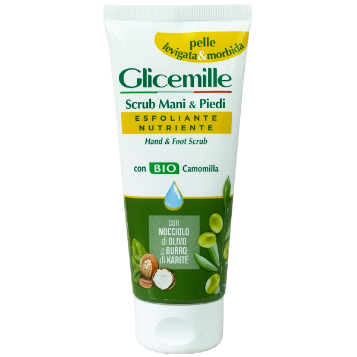Crema exfolianta cu glicerina si musetel bio pentru maini si picioare, 100ml, Glicemille
