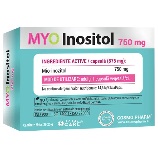 MYO Inositol, 30 capsule vegetale, Cosmopharm