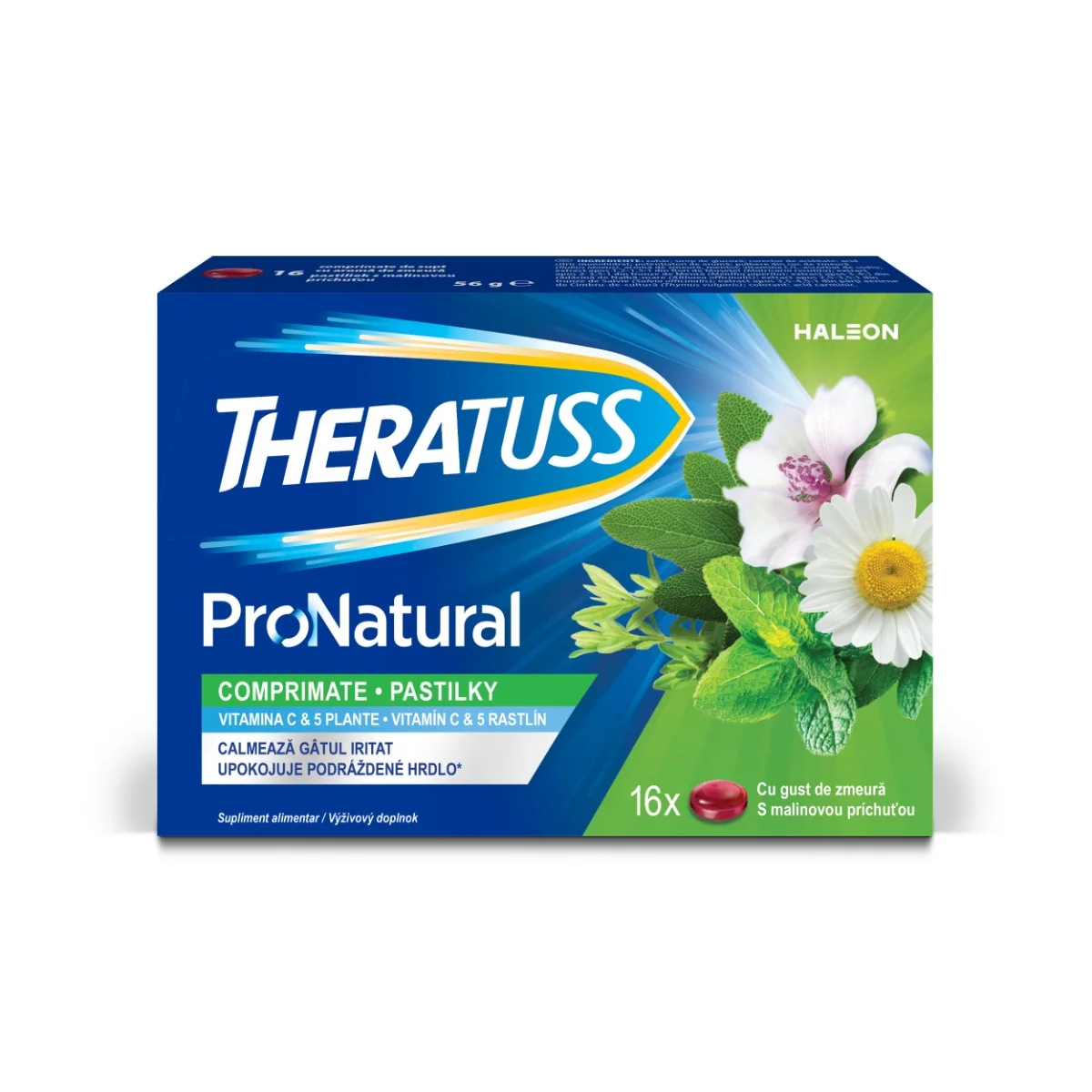 Theratuss Natural comprimate de supt, 16 comprimate, Haleon