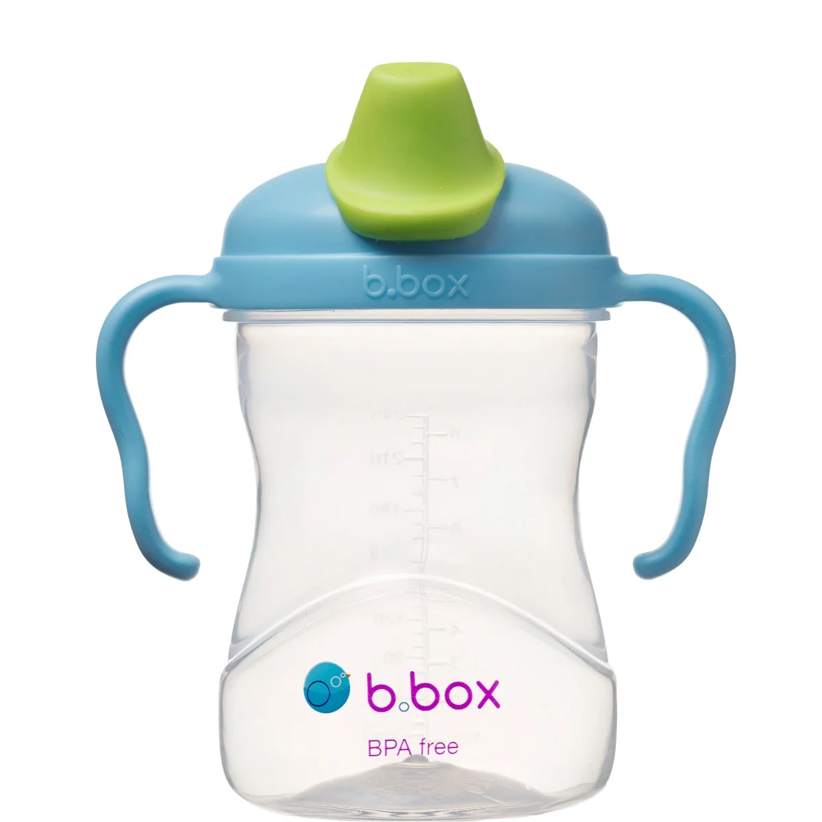 Cana de tranzitie cu cioc Albastra/Verde pentru +4 luni, 240ml, Bbox