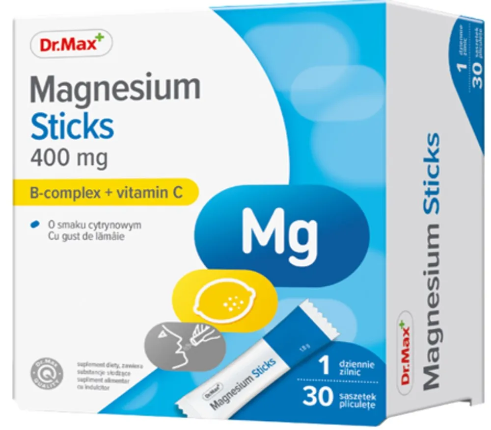 Dr.Max Magnesium sticks 400mg, 30 plicuri orodispersabile