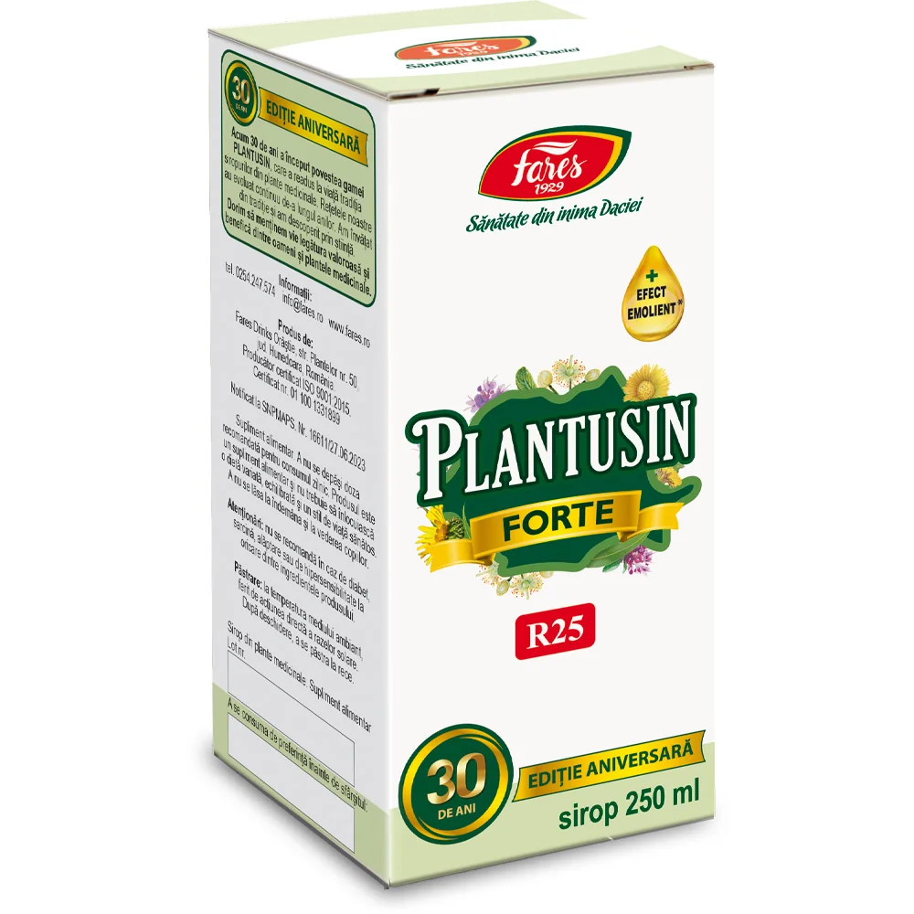 Sirop Plantusin forte, 250 ml, Fares
