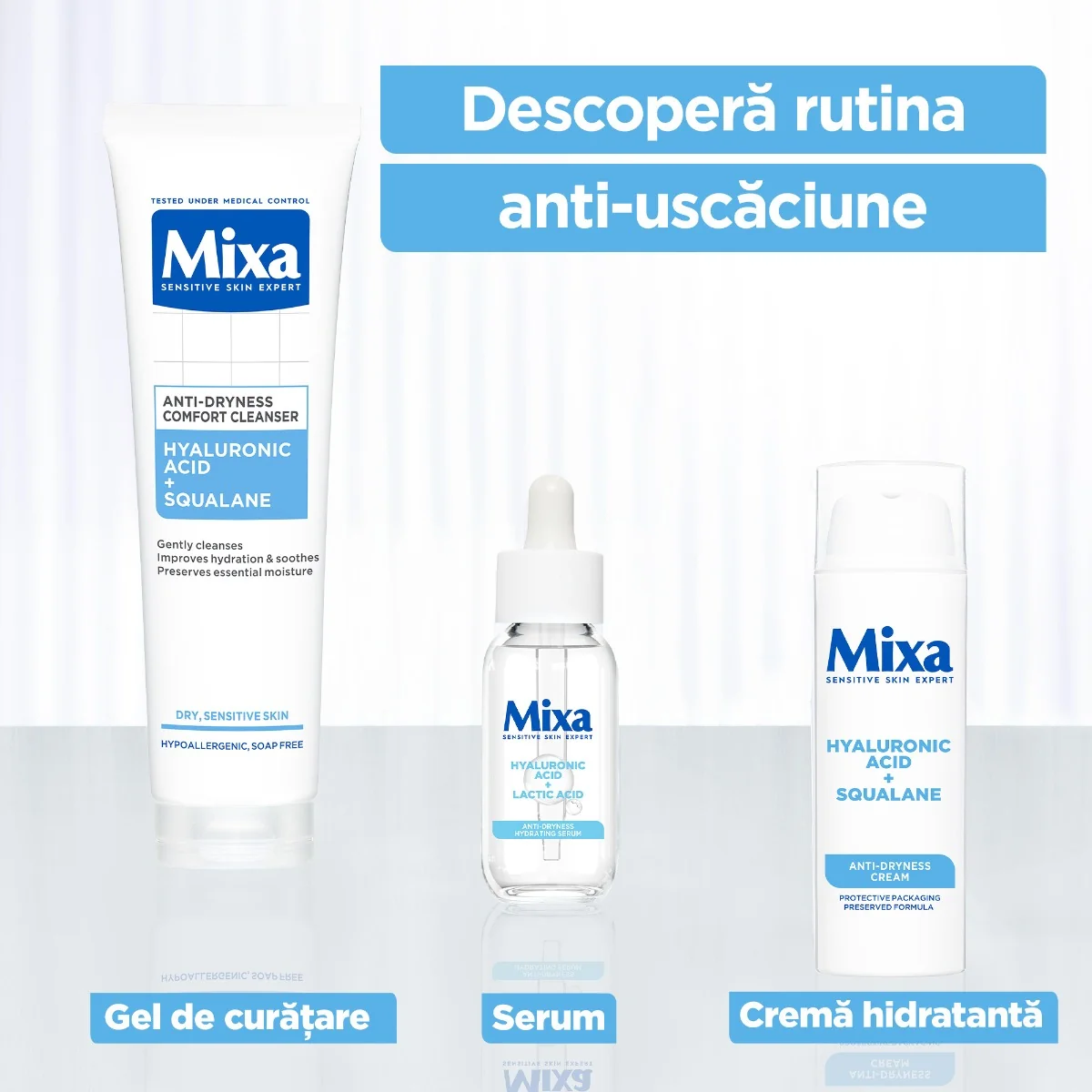 Crema anti-uscaciune pentru tenul sensibil, 50ml, Mixa