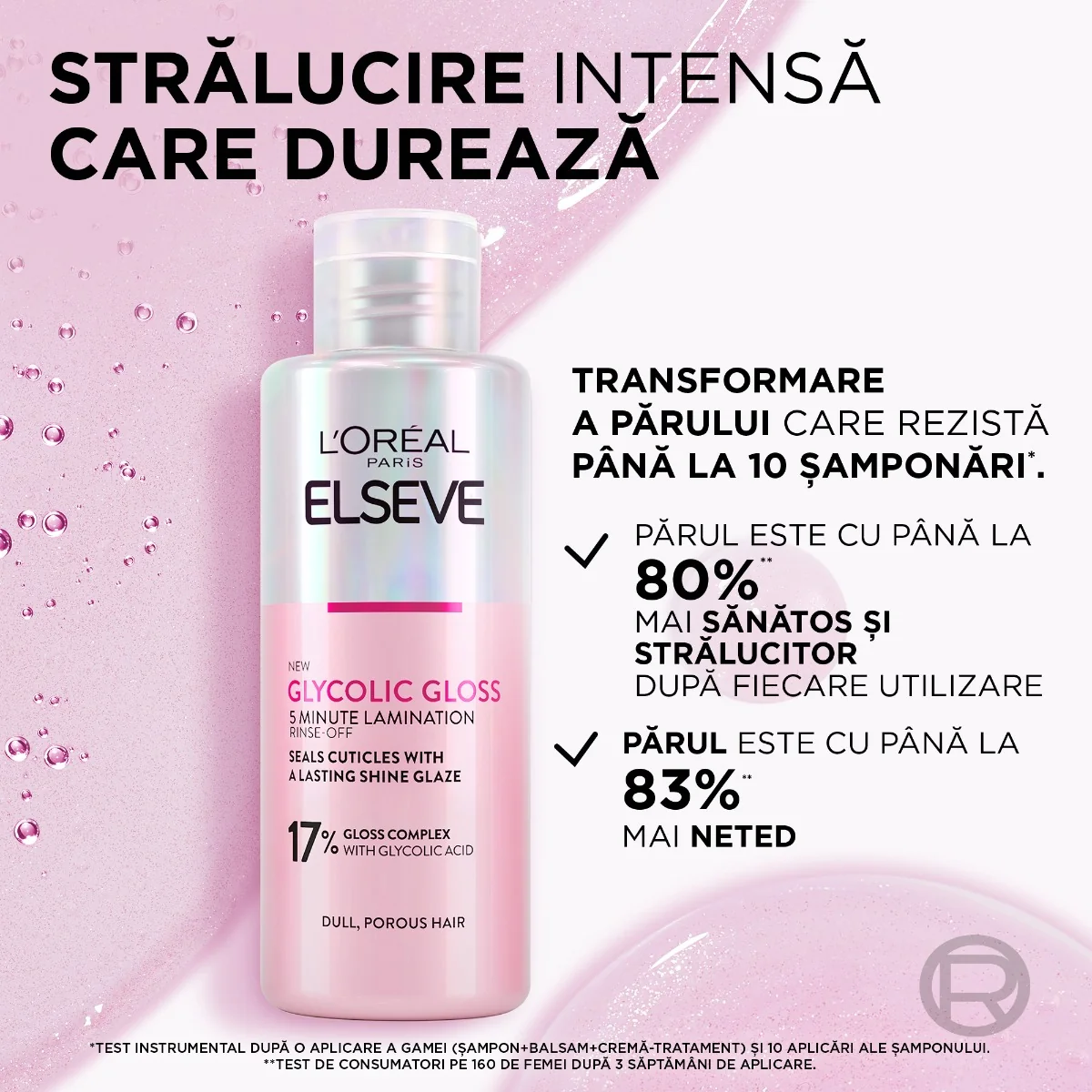 Crema tratament pentru par Rinse-Off Glycolic Gloss, 200ml, Elseve