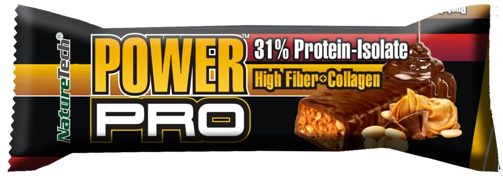 Baton energizant cu unt de arahide Power Pro, 80g, Nature Tech