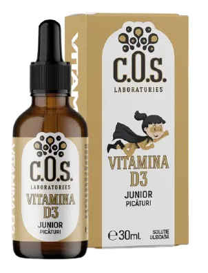 Vitamina D3 Junior picaturi, 30ml, COS Laboratories